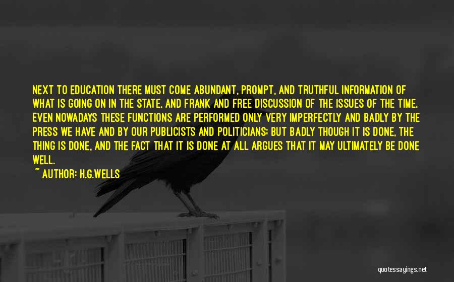 Education Issues Quotes By H.G.Wells