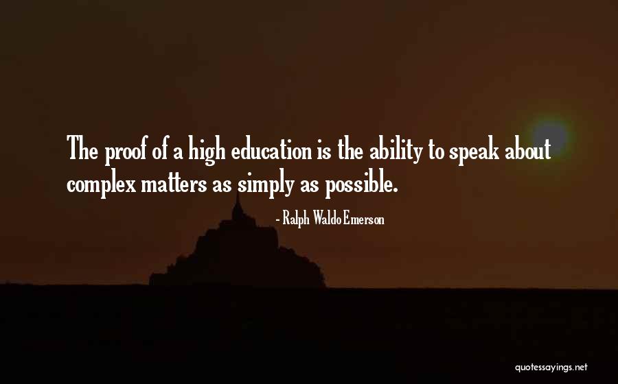 Education Matters Quotes By Ralph Waldo Emerson Education Matters Quotes By Ralph Waldo Emerson