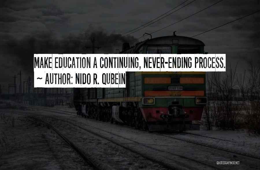 Education Never Ending Quotes By Nido R. Qubein