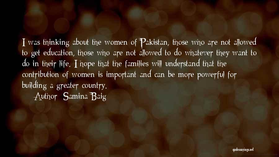 Education Of Women Quotes By Samina Baig