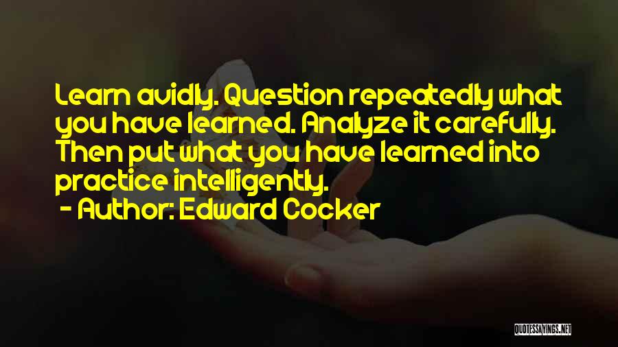 Edward Cocker Quotes 442803