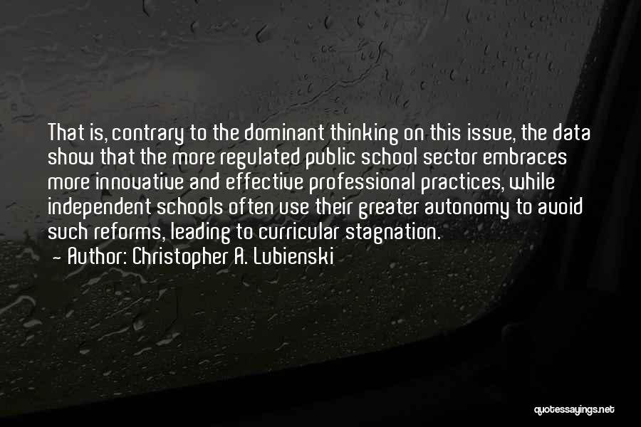 Effective Schools Quotes By Christopher A. Lubienski