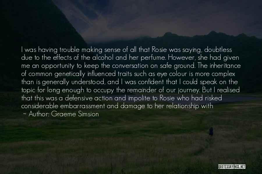 Effects Of Alcohol Quotes By Graeme Simsion