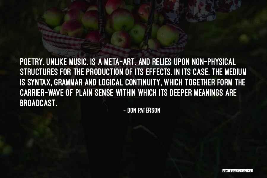 Effects Of Music Quotes By Don Paterson