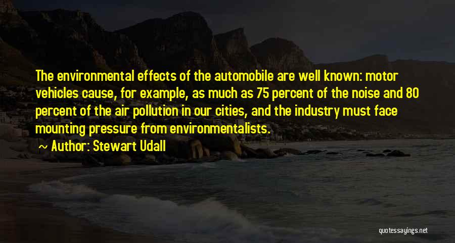 Effects Of Noise Pollution Quotes By Stewart Udall