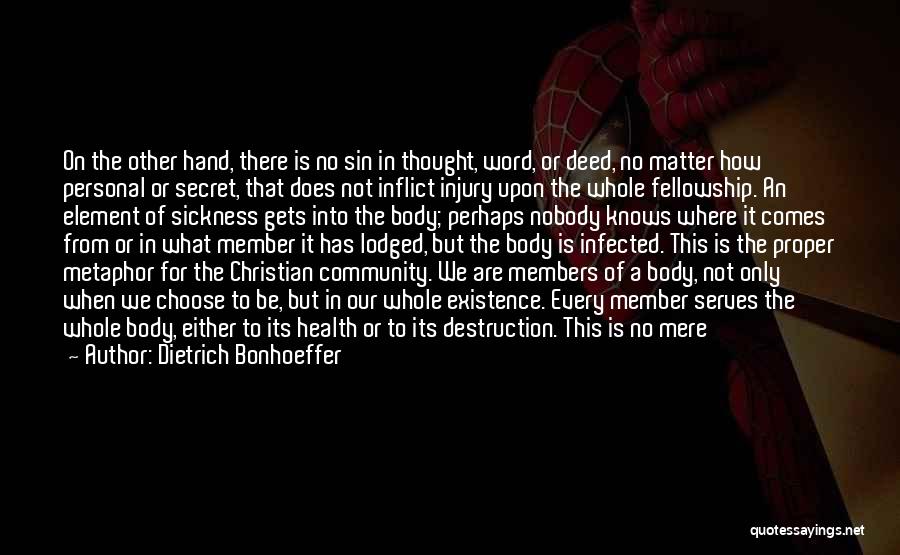 Effects Of Sin Quotes By Dietrich Bonhoeffer