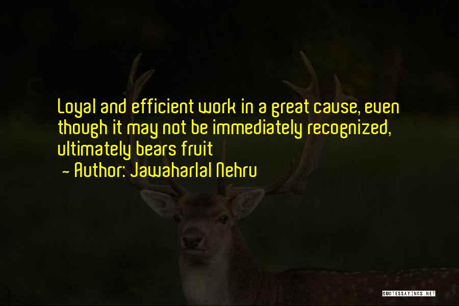 Efficient Work Quotes By Jawaharlal Nehru