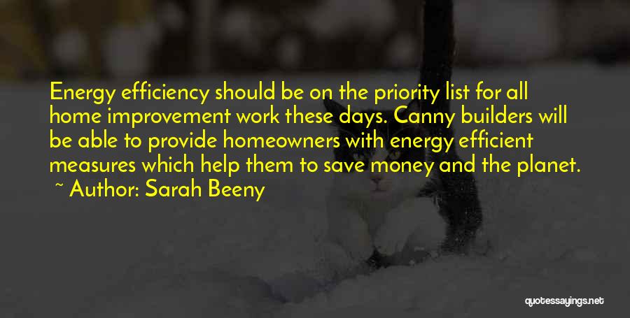 Efficient Work Quotes By Sarah Beeny