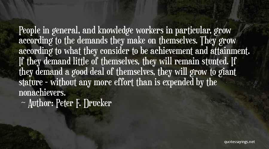 Effort And Achievement Quotes By Peter F. Drucker