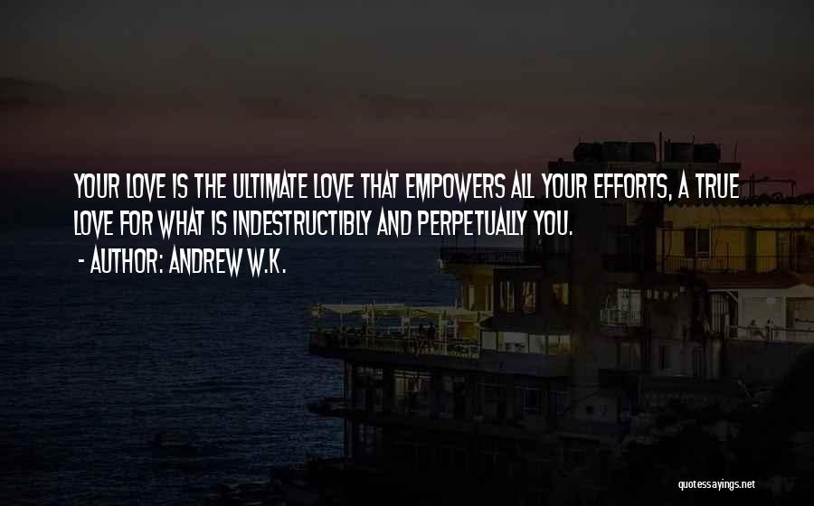 Effort For Love Quotes By Andrew W.K.