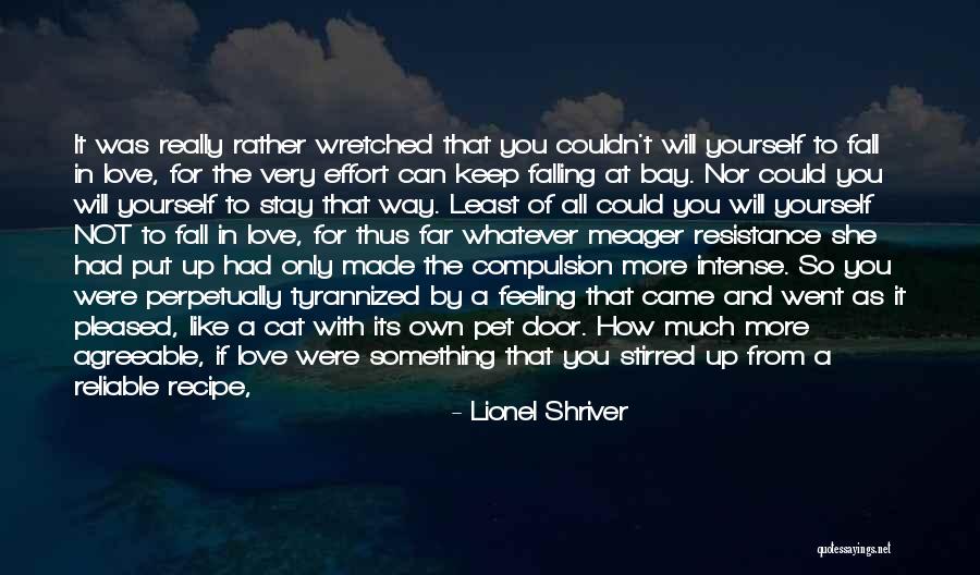 Effort For Love Quotes By Lionel Shriver