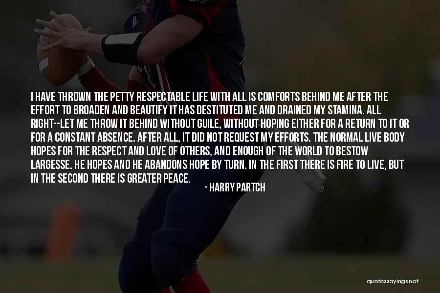 Effort In Return Quotes By Harry Partch Effort In Return Quotes By Harry Partch