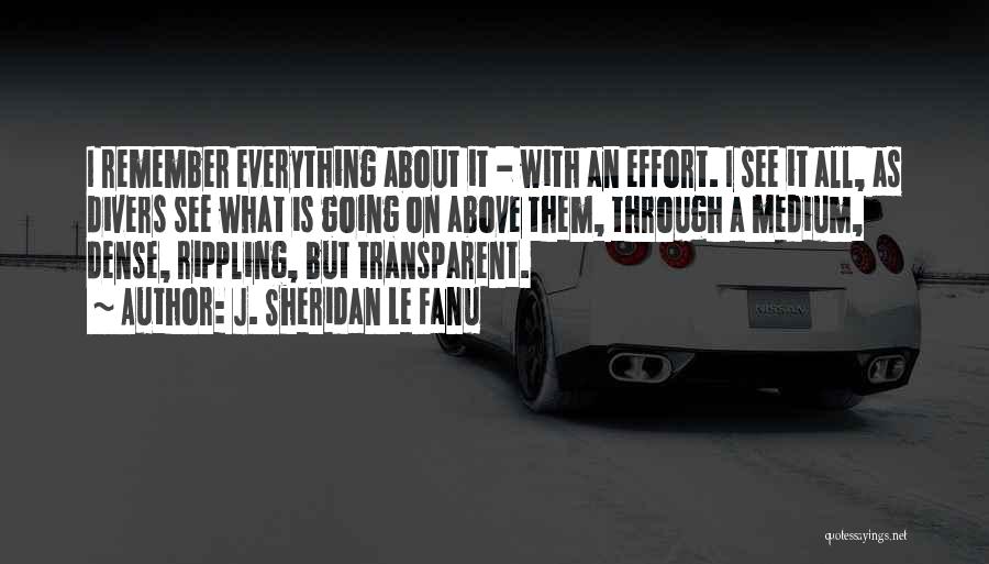 Effort Is Everything Quotes By J. Sheridan Le Fanu