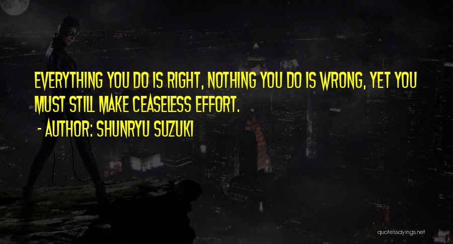 Effort Is Everything Quotes By Shunryu Suzuki