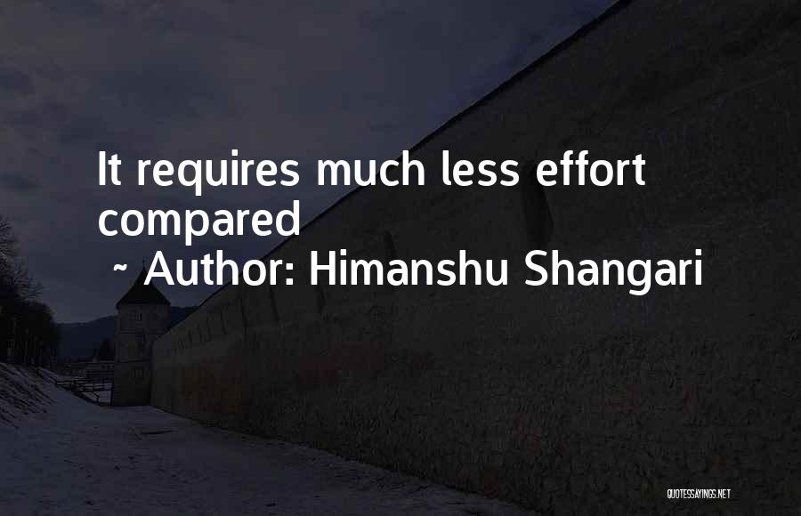 Effort Less Quotes By Himanshu Shangari