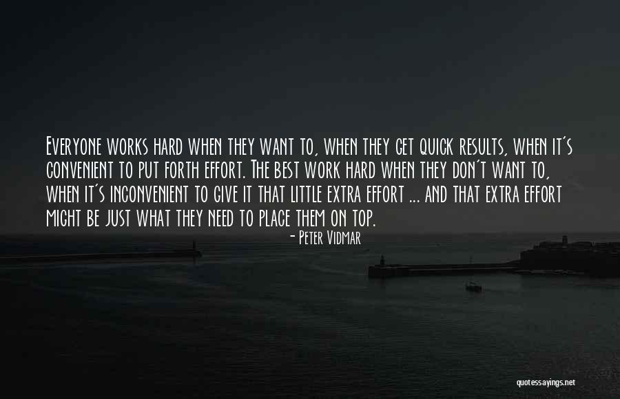 Effort Vs Results Quotes By Peter Vidmar Effort Vs Results Quotes By Peter Vidmar