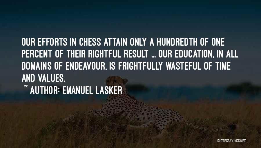 Efforts And Results Quotes By Emanuel Lasker