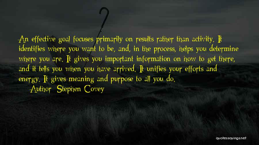 Efforts And Results Quotes By Stephen Covey