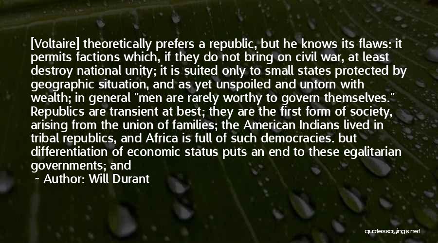 Egalitarian Quotes By Will Durant