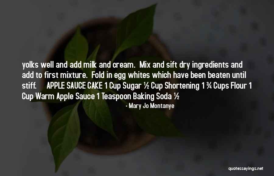 Egg Yolks Quotes By Mary Jo Montanye