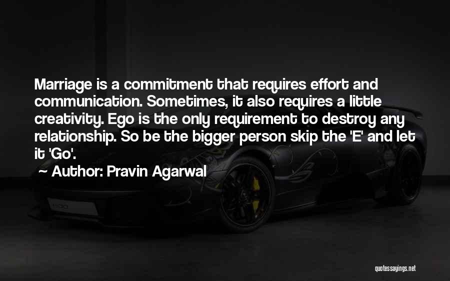 Ego Destroy Relationship Quotes By Pravin Agarwal