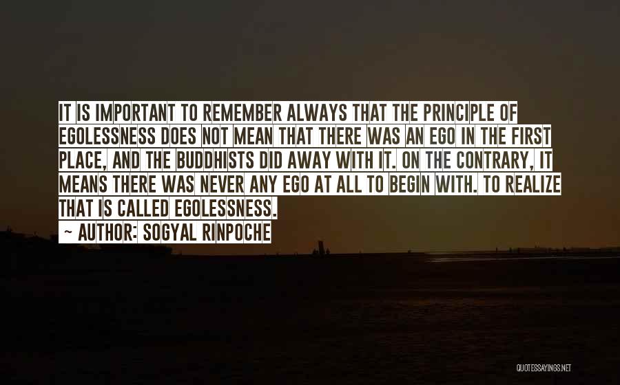 Egolessness Quotes By Sogyal Rinpoche