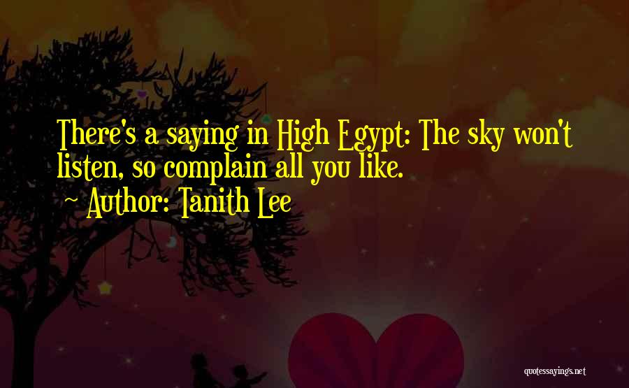 Egypt Quotes By Tanith Lee
