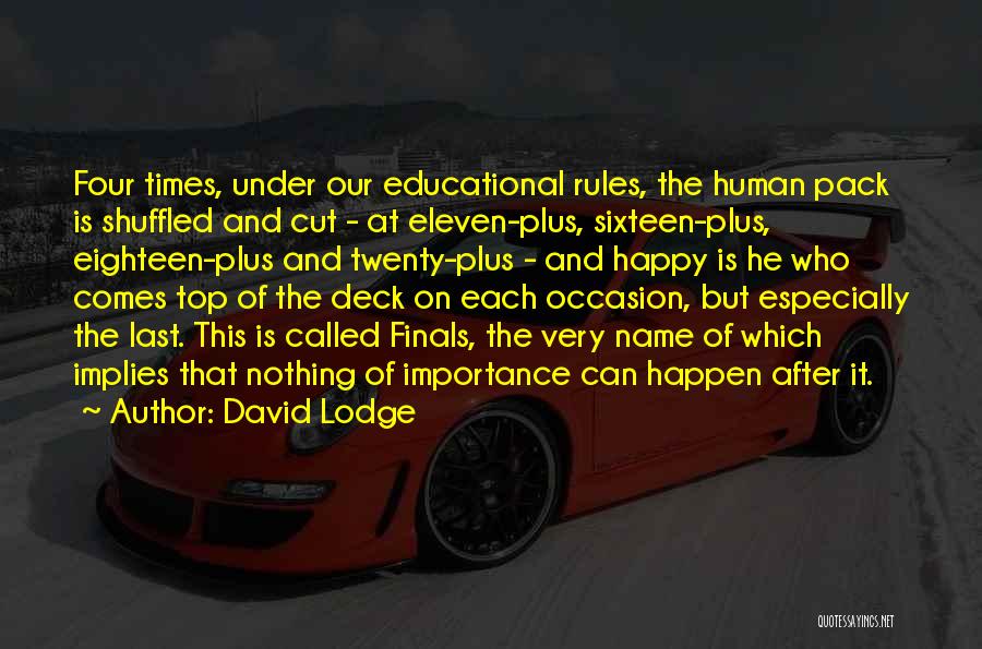 Eighteen Quotes By David Lodge