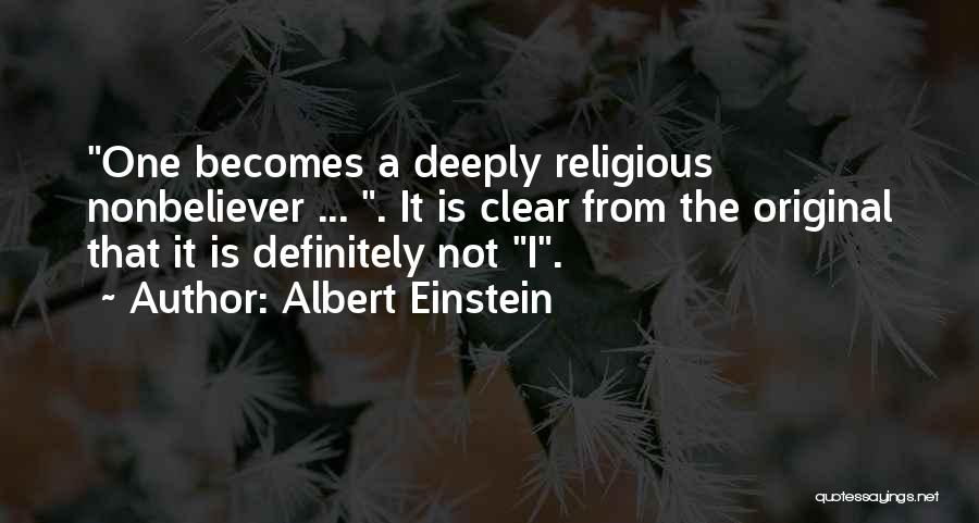 Einstein Religious Quotes By Albert Einstein