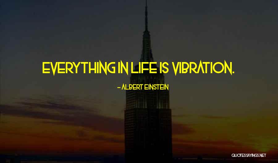 Einstein Vibration Quotes By Albert Einstein