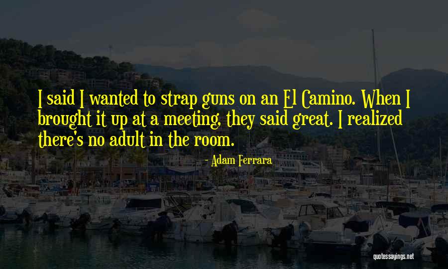 El Camino Quotes By Adam Ferrara