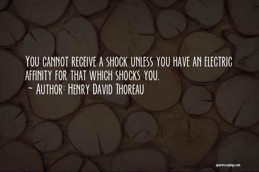 Electric Shock Quotes By Henry David Thoreau