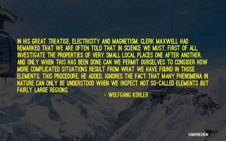 Electricity And Magnetism Quotes By Wolfgang Kohler Electricity And Magnetism Quotes By Wolfgang Kohler