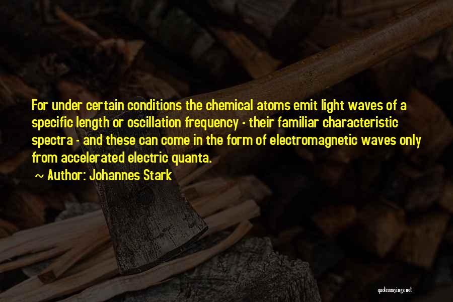 Electromagnetic Waves Quotes By Johannes Stark