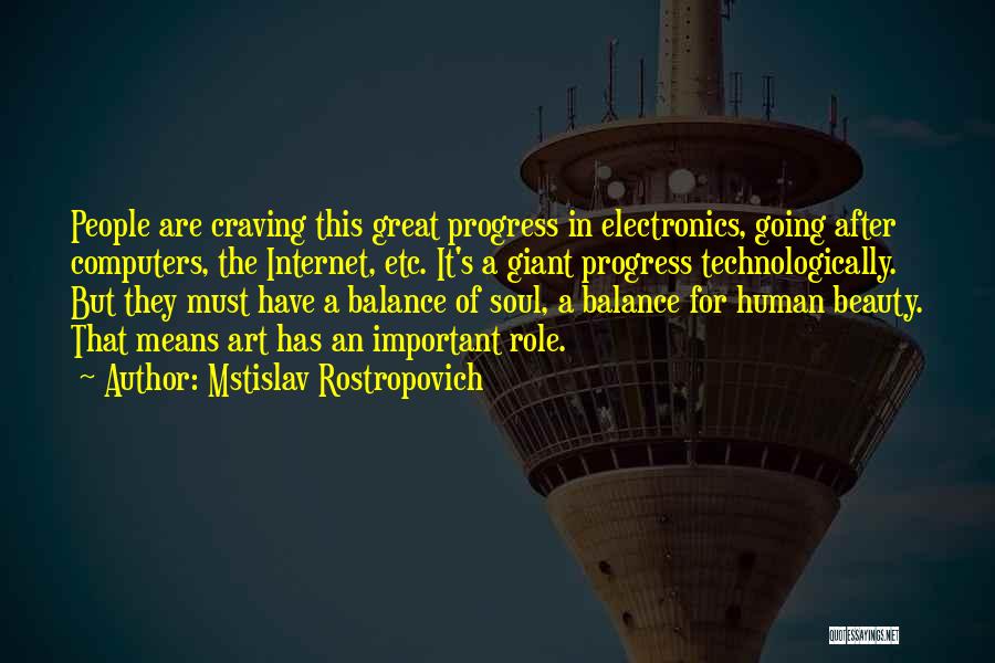 Electronics Quotes By Mstislav Rostropovich