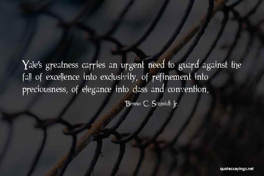Elegance And Class Quotes By Benno C. Schmidt Jr. Elegance And Class Quotes By Benno C. Schmidt Jr.