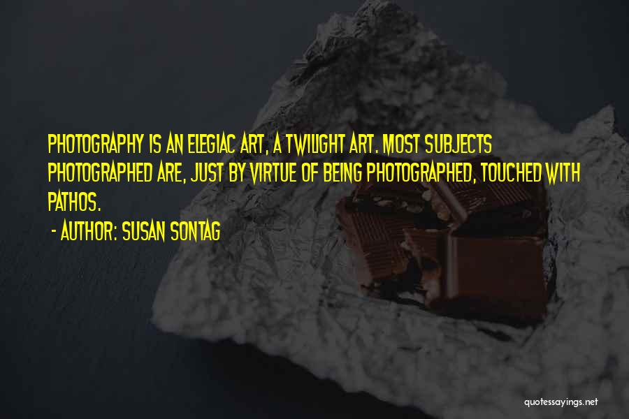 Elegiac Quotes By Susan Sontag