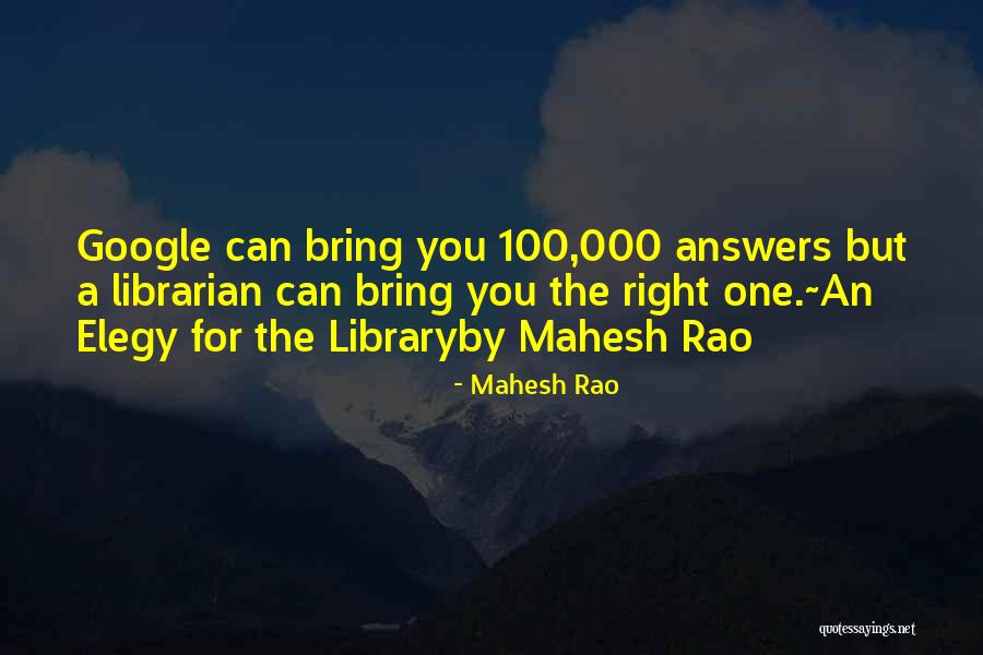 Elegy Quotes By Mahesh Rao