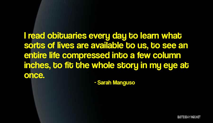 Elegy Quotes By Sarah Manguso