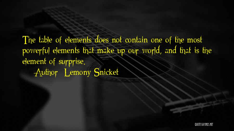Element Of Surprise Quotes By Lemony Snicket