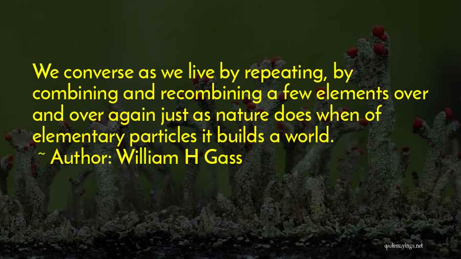 Elementary Particles Quotes By William H Gass