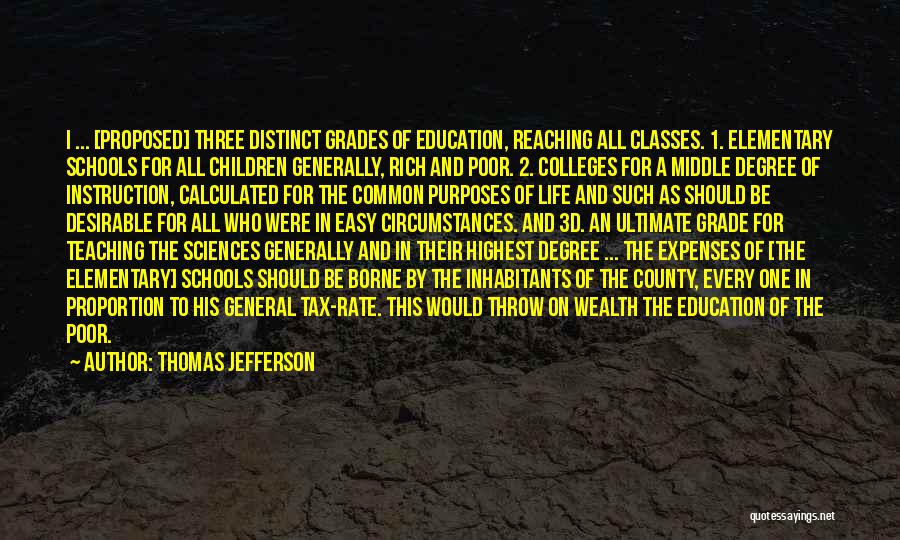Elementary School Life Quotes By Thomas Jefferson