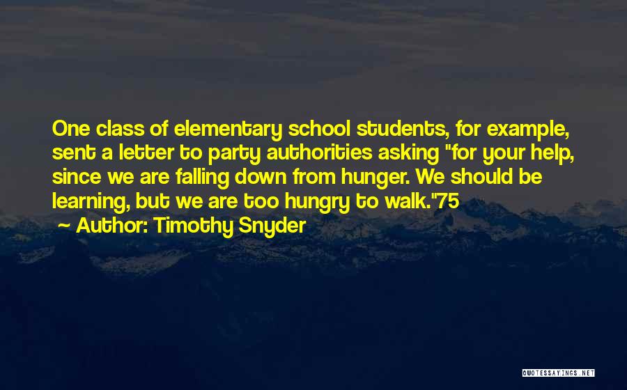 Elementary School Students Quotes By Timothy Snyder