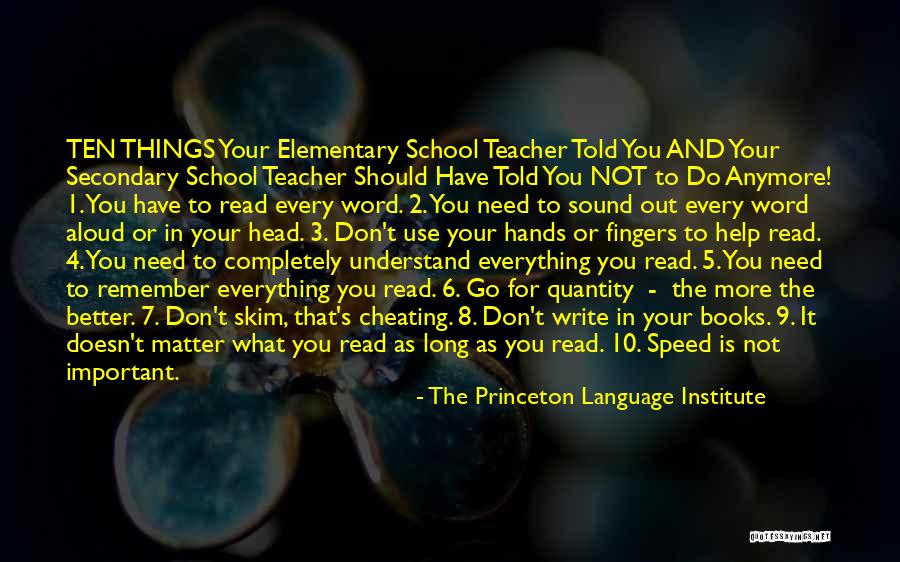 Elementary School Teacher Quotes By The Princeton Language Institute Elementary School Teacher Quotes By The Princeton Language Institute