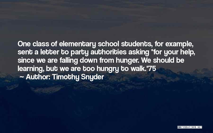 Elementary Students Quotes By Timothy Snyder