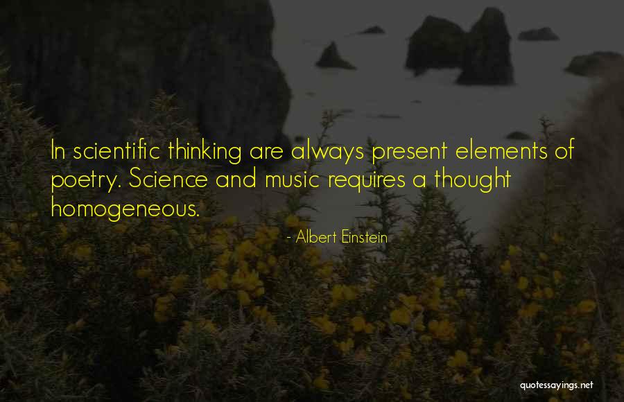 Elements In Science Quotes By Albert Einstein