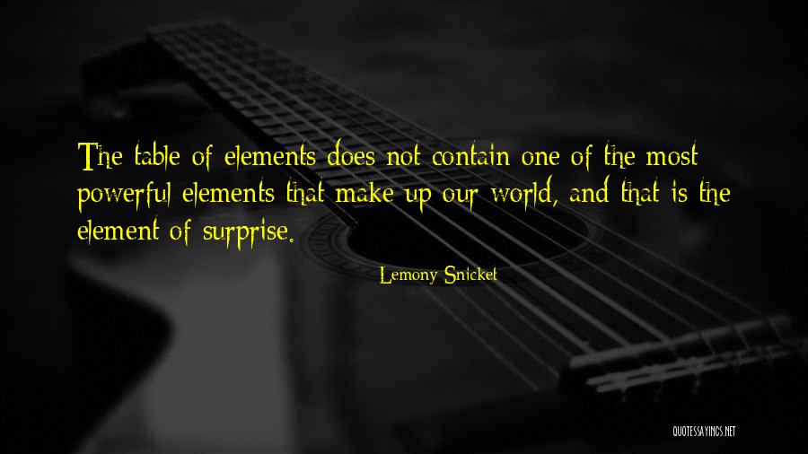 Elements Science Quotes By Lemony Snicket