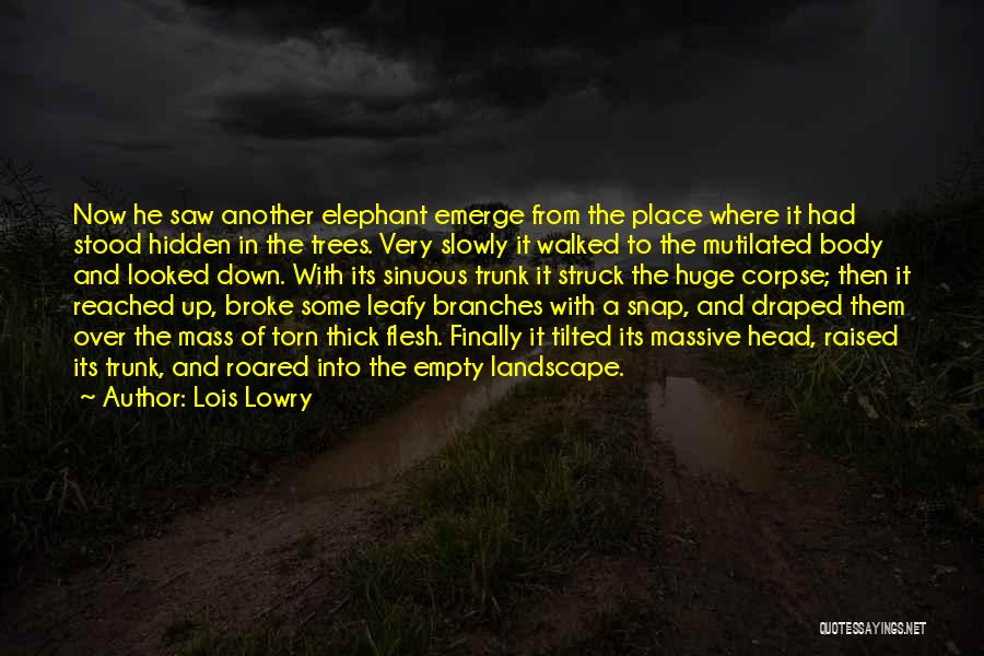 Elephant With Trunk Up Quotes By Lois Lowry