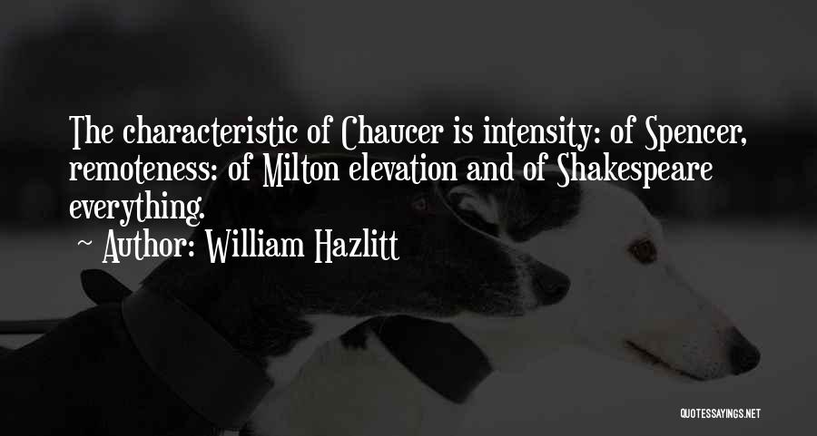 Elevation Quotes By William Hazlitt