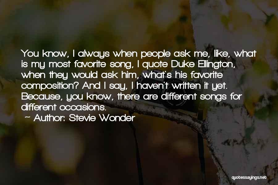 Ellington Quotes By Stevie Wonder
